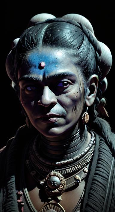 Cosmic Teddy Bear: Frida Kahlo Inspired Chart