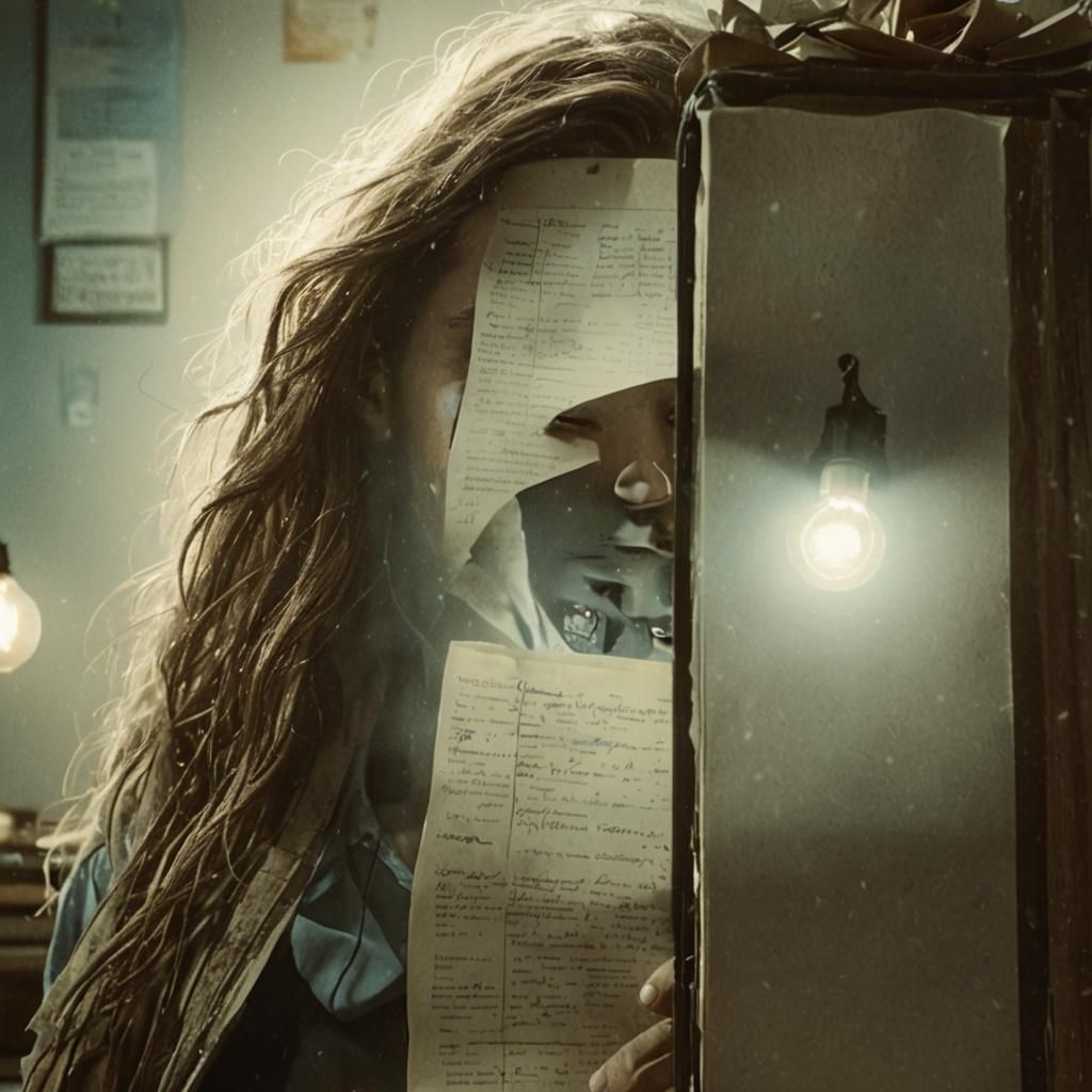 Melancholic Writer in Dimly Lit Office: Impressionistic Oil ...