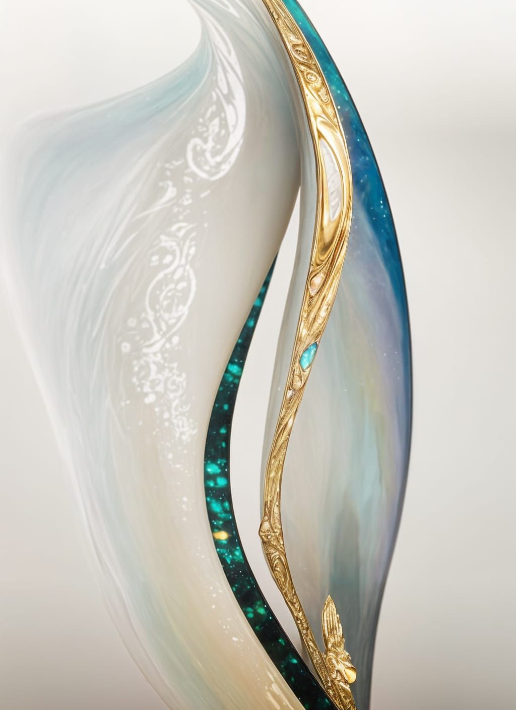 Eldritch Script Shell: A Surreal Oil Painting