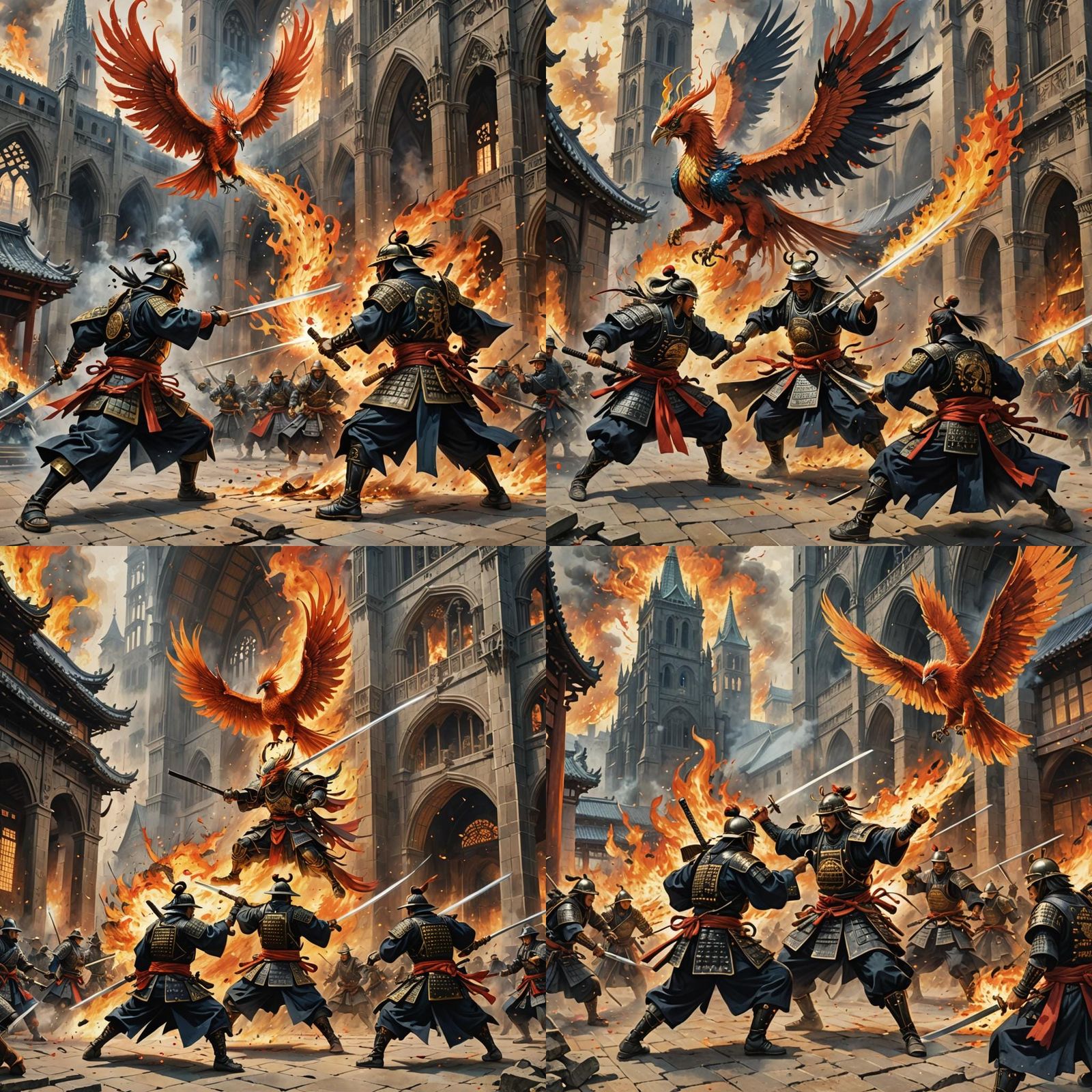 Samurai Clash in Cathedral, Firebird Watches