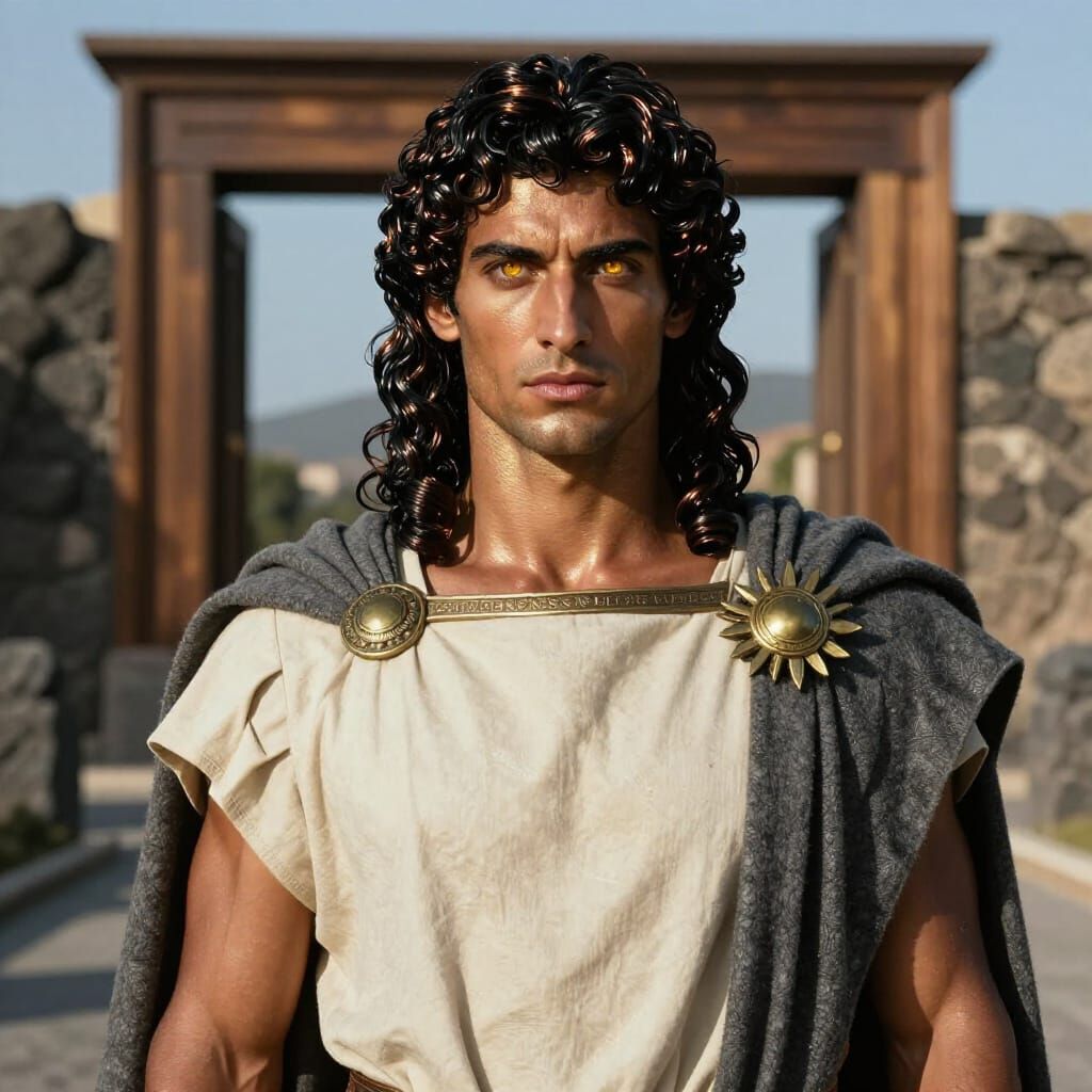 Ancient Prince of Divine Lineage, Photorealistic Portrait