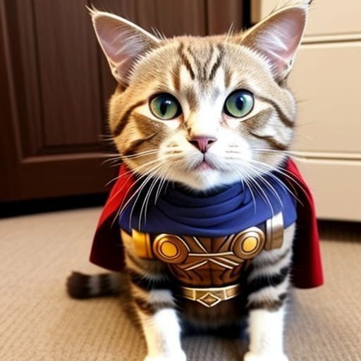 13 Days of Halloween Countdown - Caturday Costumes (Thor Cat costume)