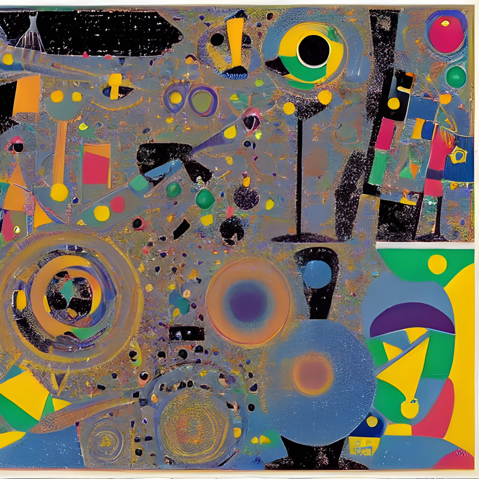 Afrofuturist Garden with Orrery in Impasto Style