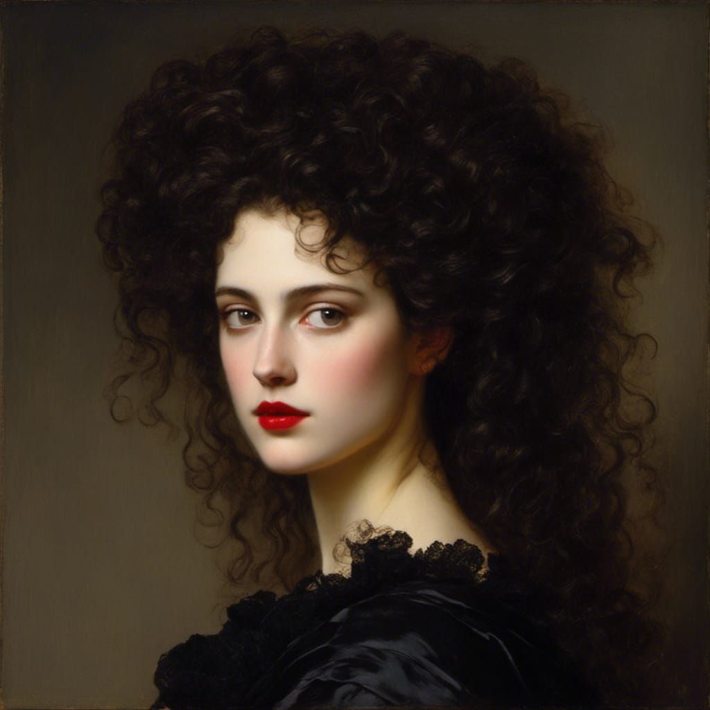 Dramatic Portrait in Chiaroscuro Style of Woman