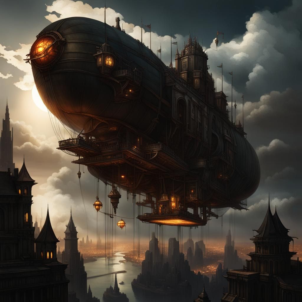Airship Adventure to a Sunlit City