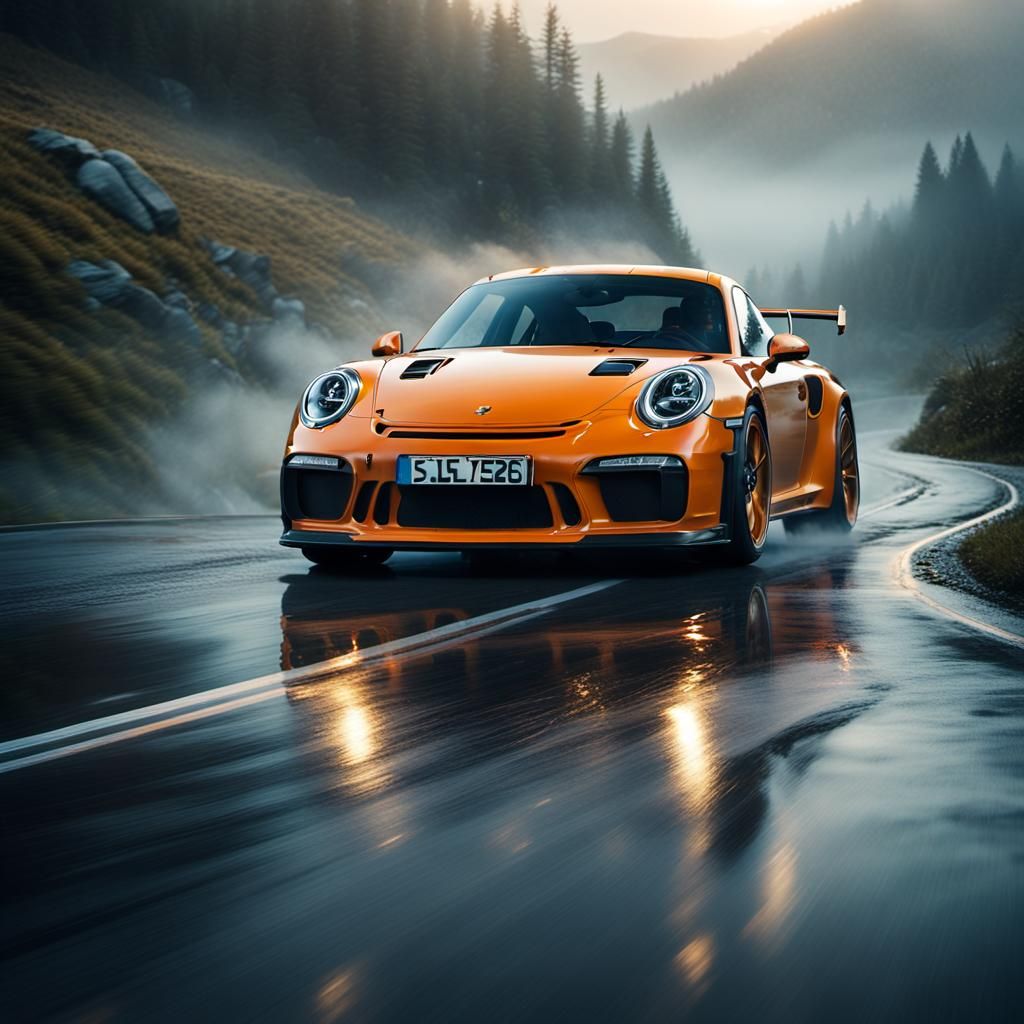 Porsche 911 GT3 RS on Misty Mountain Road