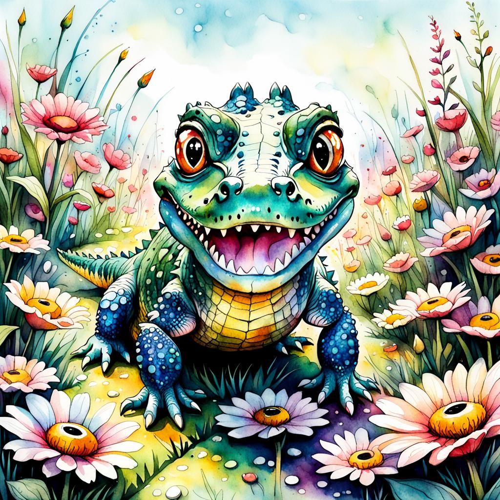 Happy crocodile