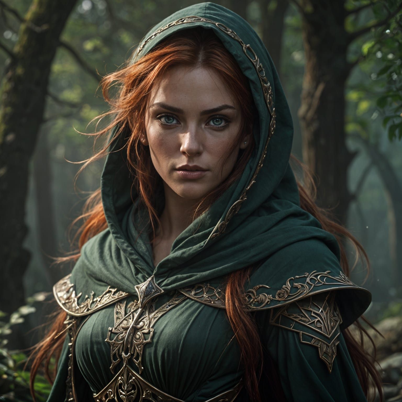 Sassy Dark Elf Woman Enchants with Cheeky Grin and Pierced B...