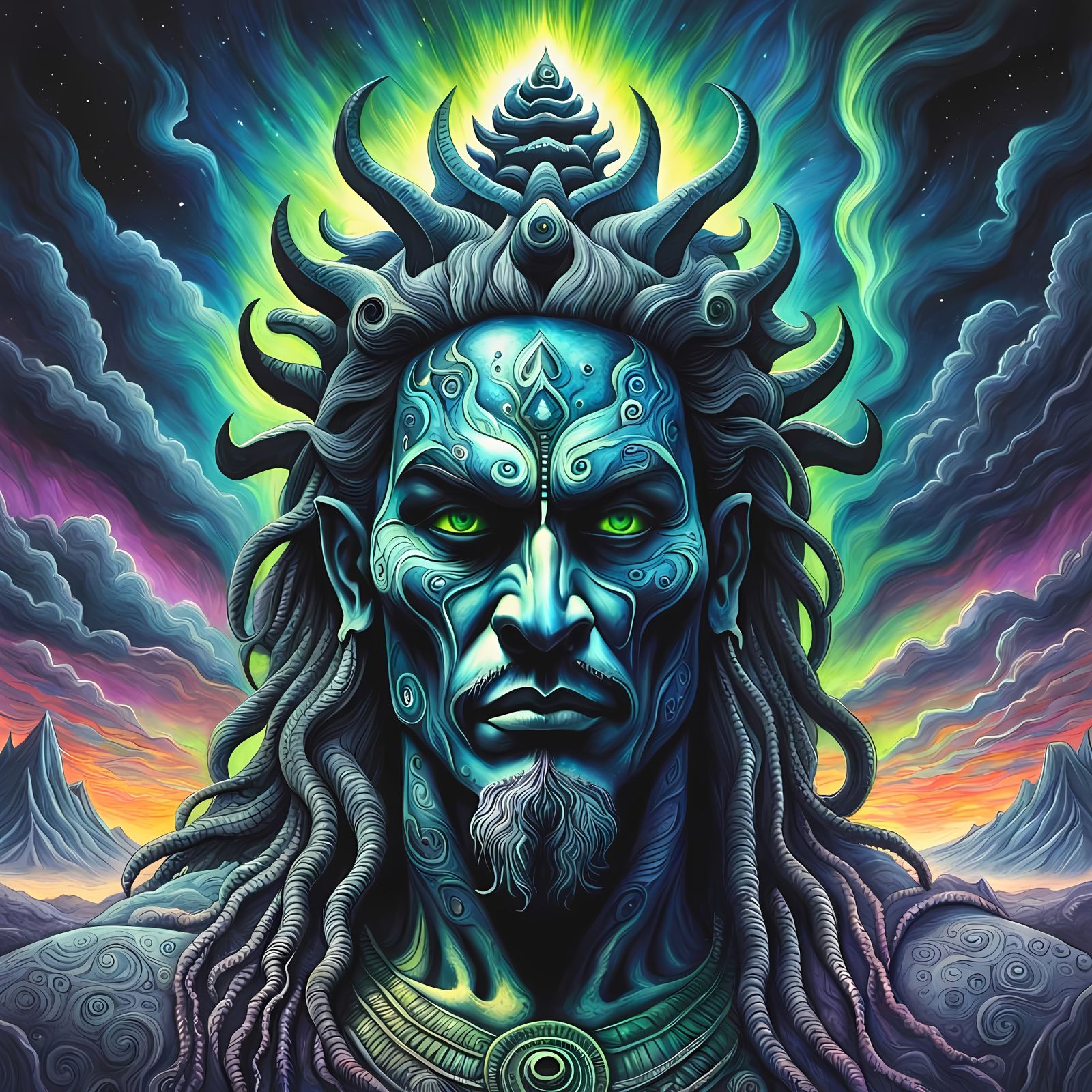 Lord Shiva as Jason Momoa in Mystical Steampunk Art