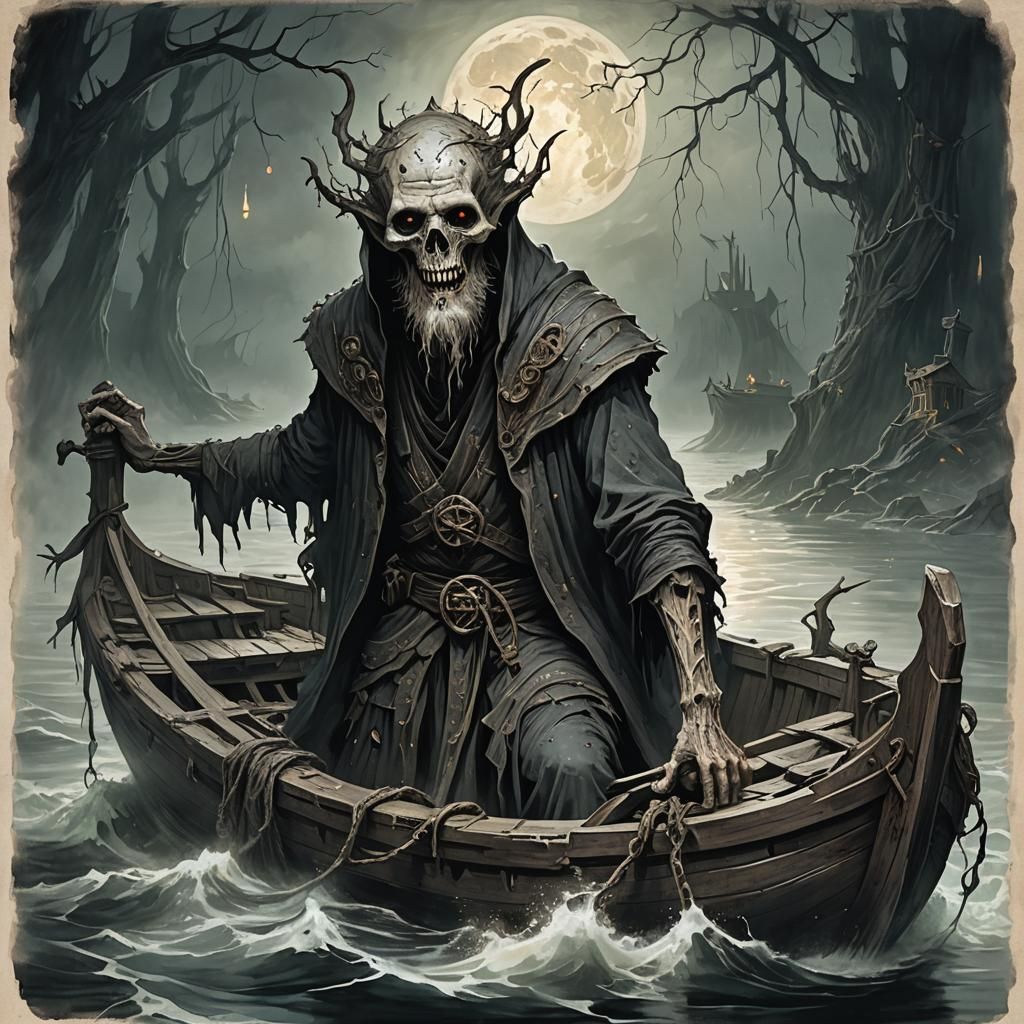 Charon Tattoo Design on the River Styx