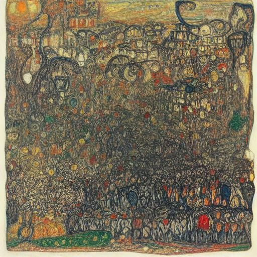 Ethereal Beast Lurking in Smoky Haze