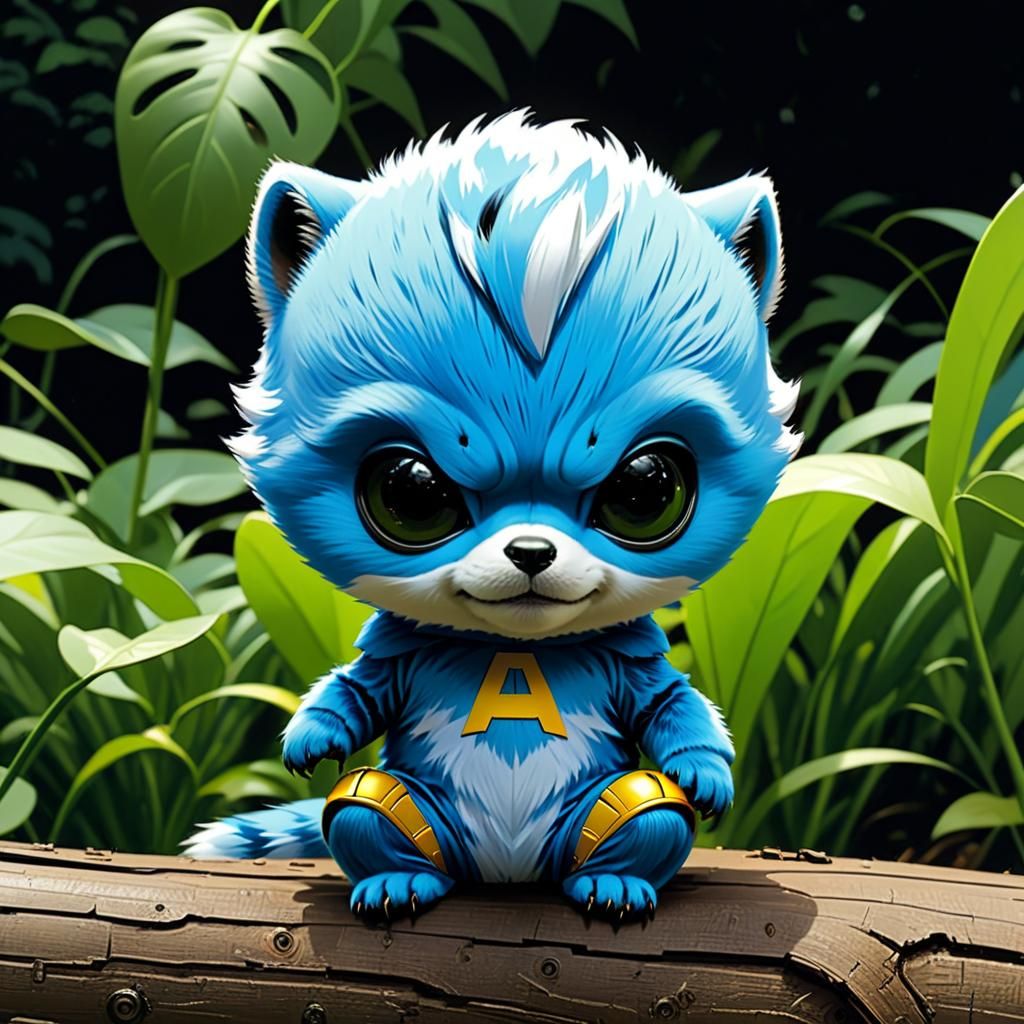 Cute Creature in Comic Noir Expressionism