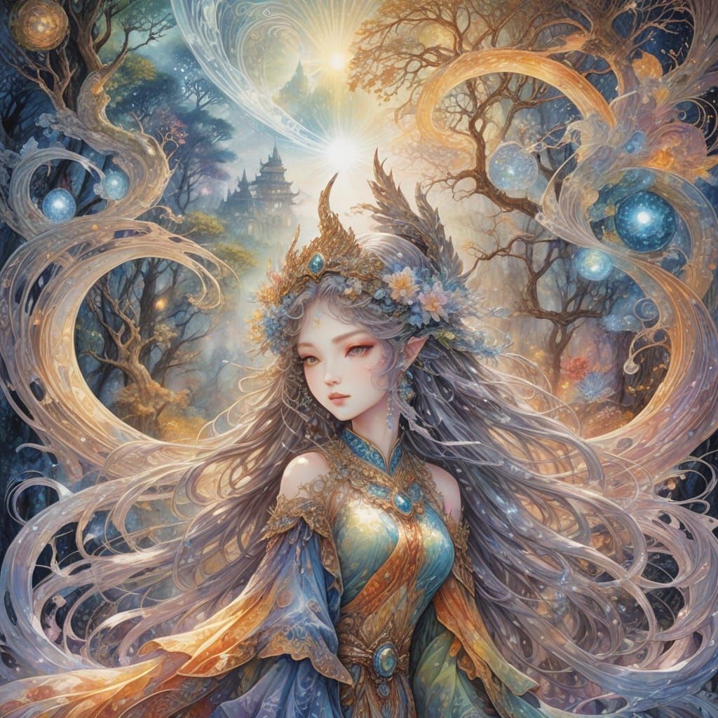 Dalia Larimar: Mystical Manga Sorceress in Enchanted Forest