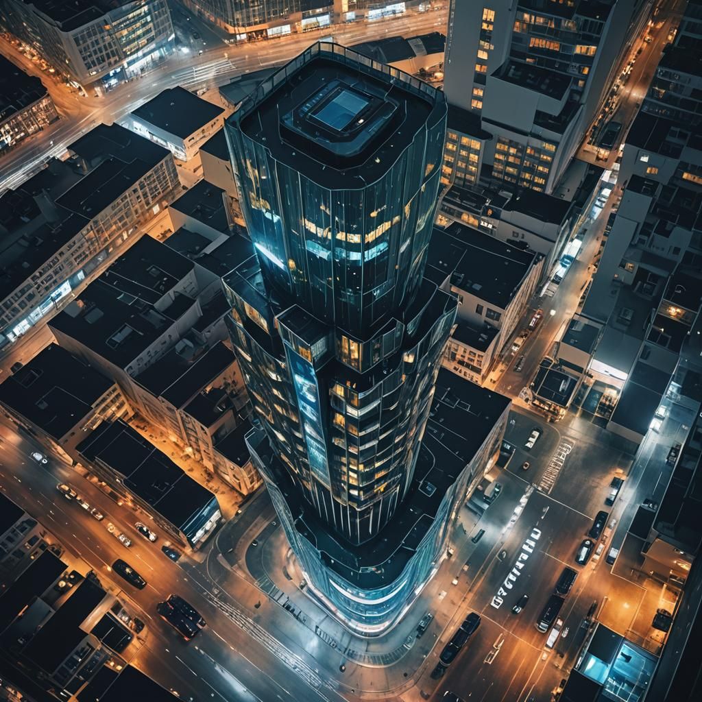 Munich's BMW Tower at Night: A Cinematic Urban Landscape
