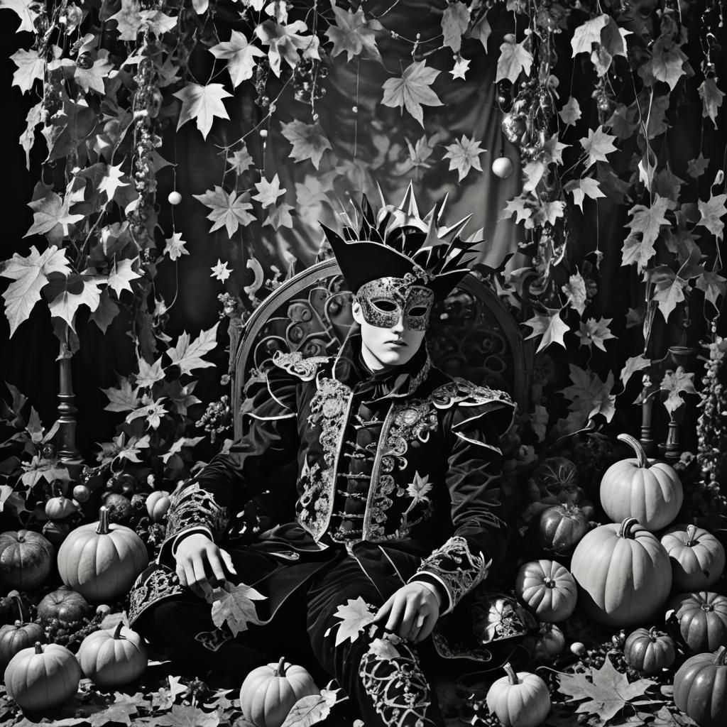 Surreal Autumn Dream in Black and White Photography