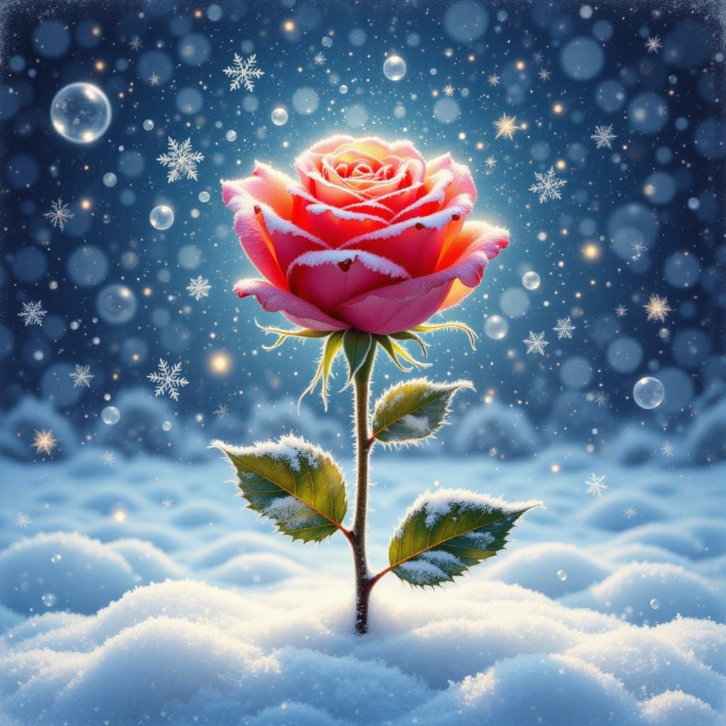 Rose In The Snow