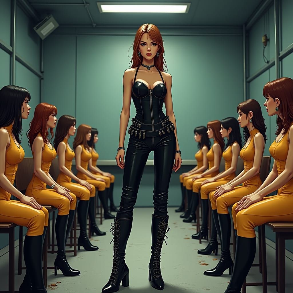 Andrea Haugen Teaches Chained Students: Manga Style