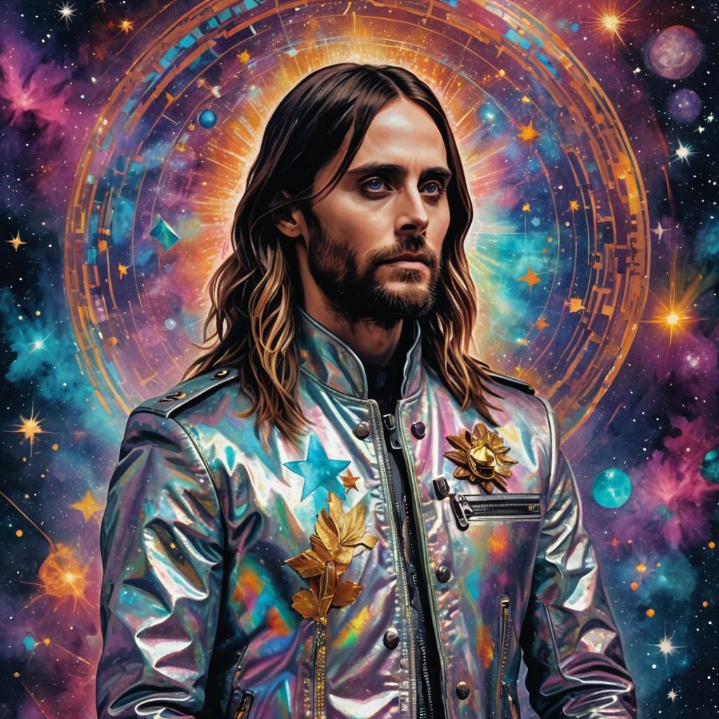 Jared Leto as Holographic Astral Cosmic Illustration