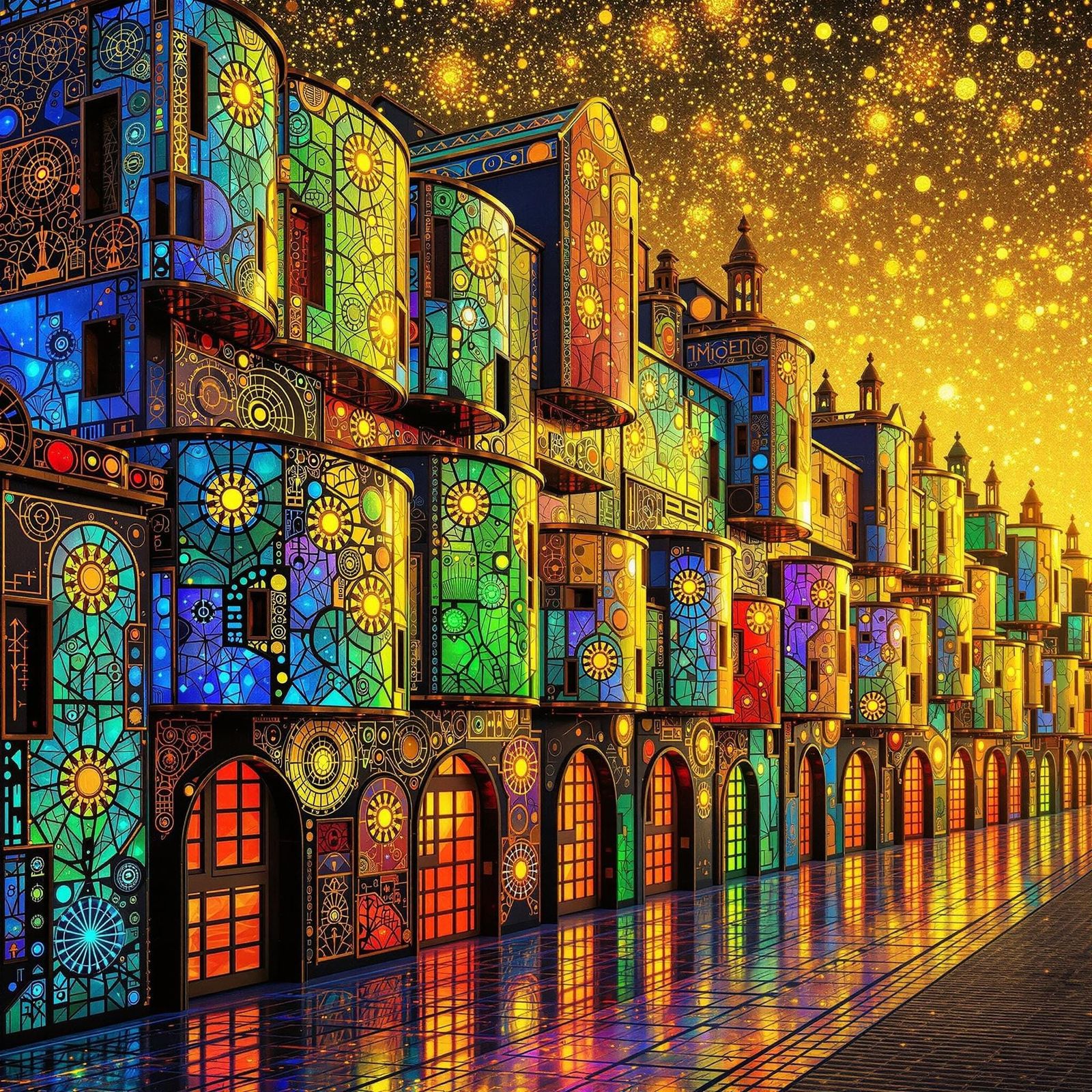 Gustav Klimt-Inspired Science Fiction Masterpiece