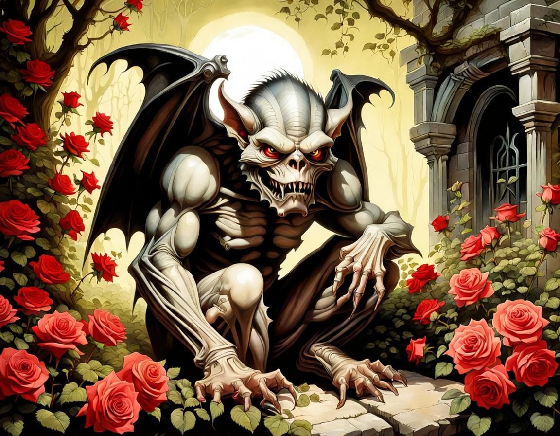 a gargoyle in my backyard