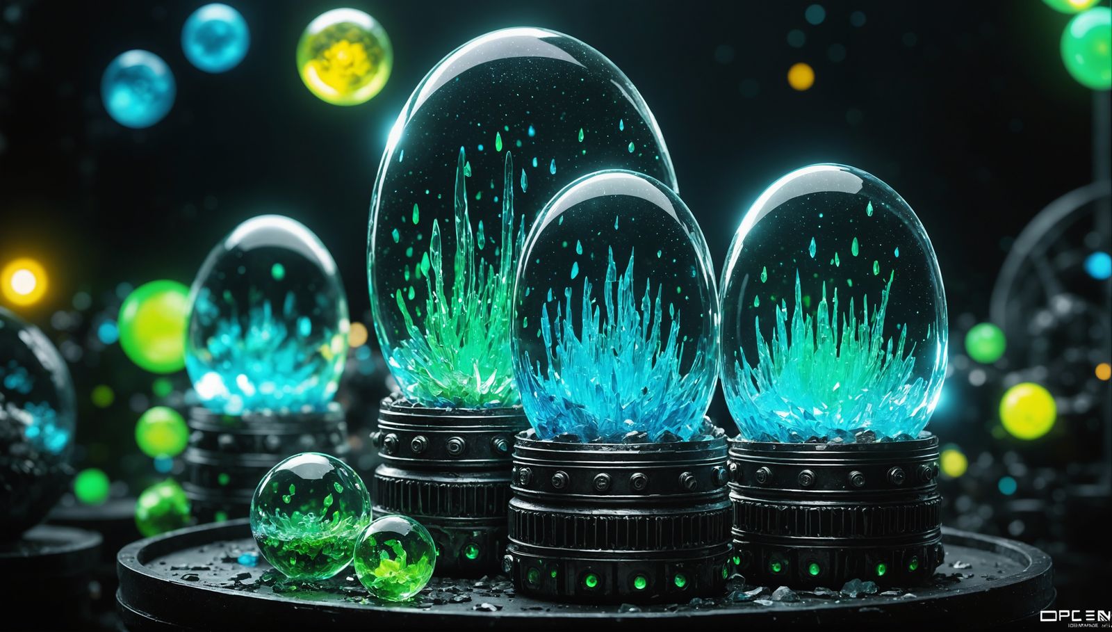 Energized Crystal Jelly Trolls in Nuclearpunk Art