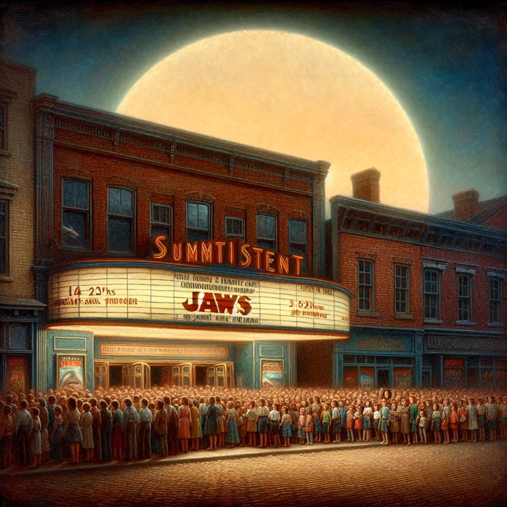 Jaws Premier in Nostalgic Oil Painting Style