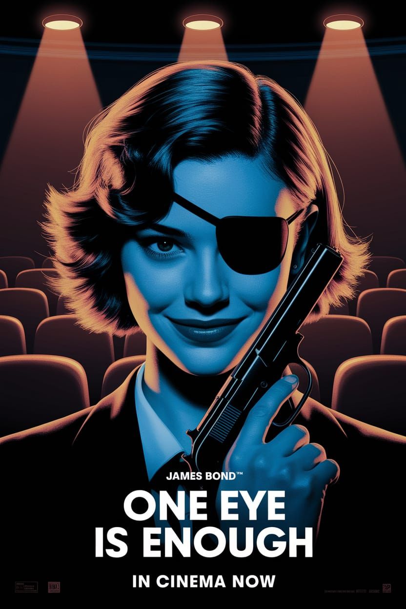 Elegant James Bond Film Noir Artwork