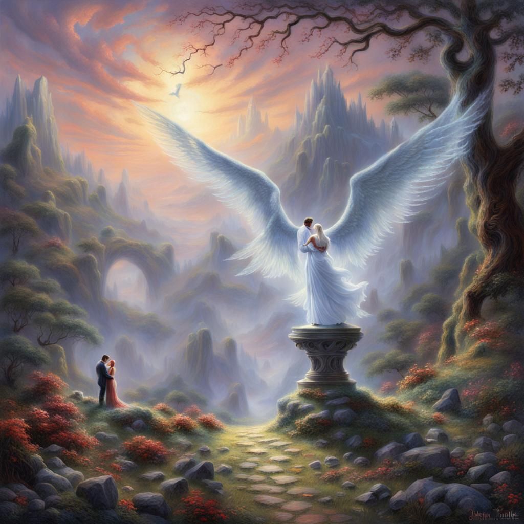 Lucifer and Lilith in Ethereal Embrace