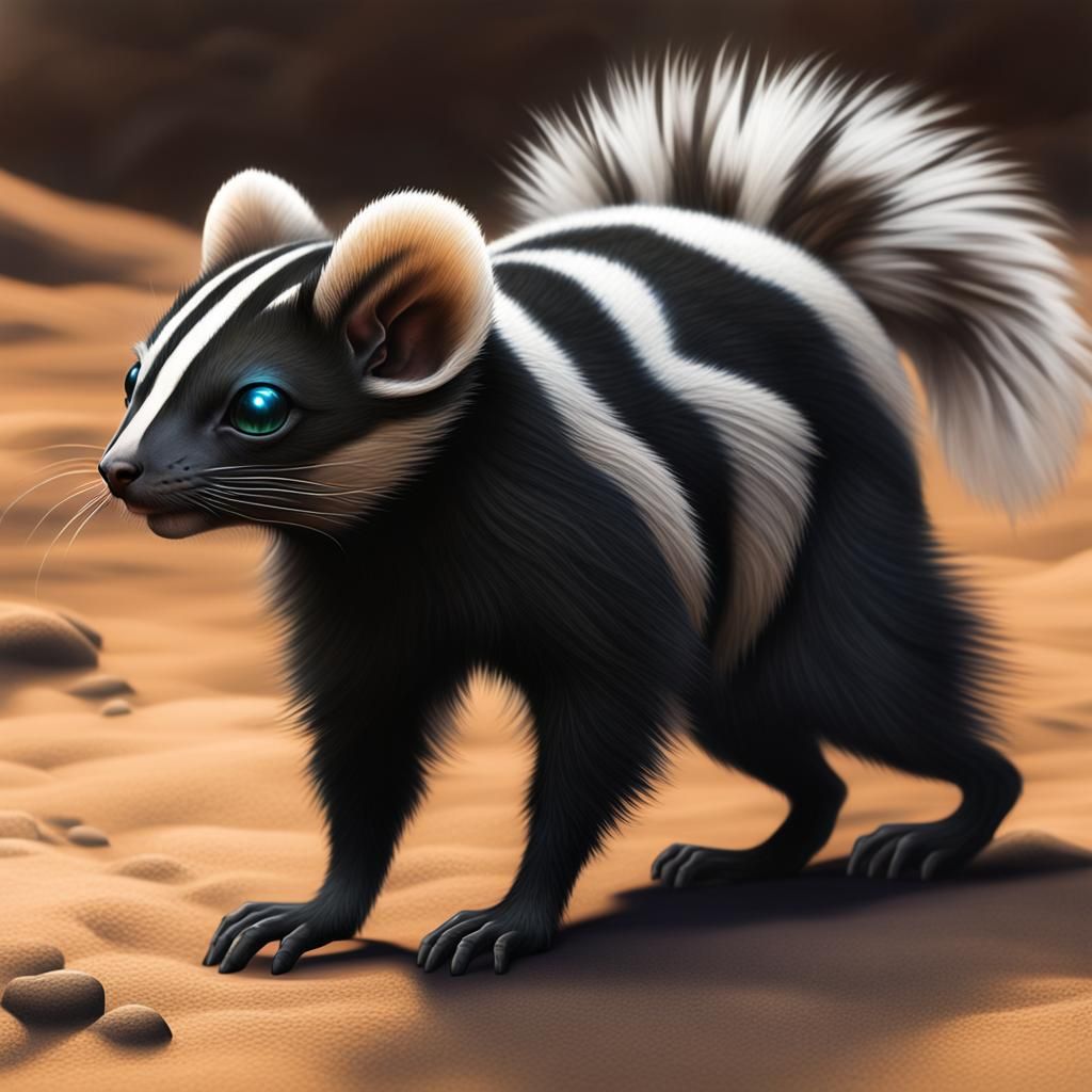 Ring-tailed Cat-Skunk Alien Life on Exoplanet