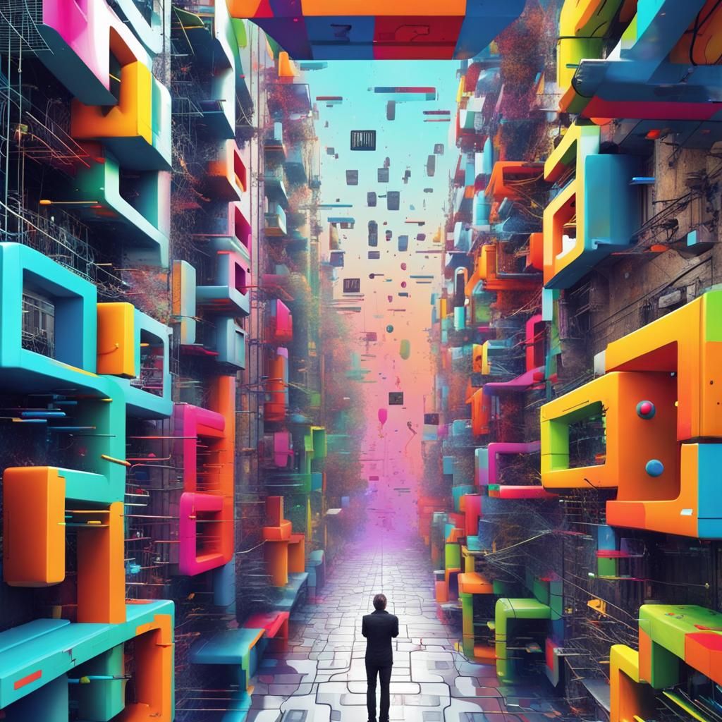 Futuristic Street Art: Math and Geometry in 2050