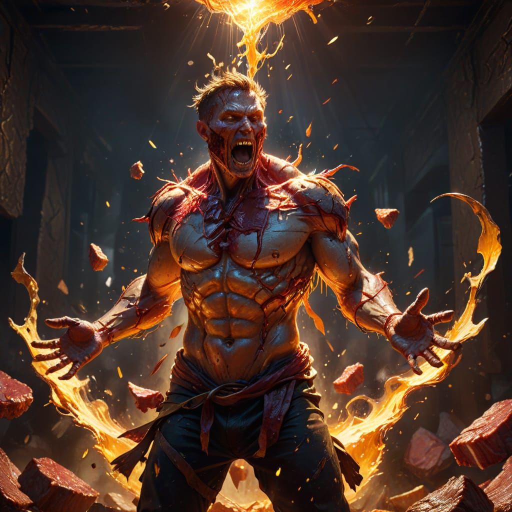 Breaking Free: A Fantasy Oil Painting