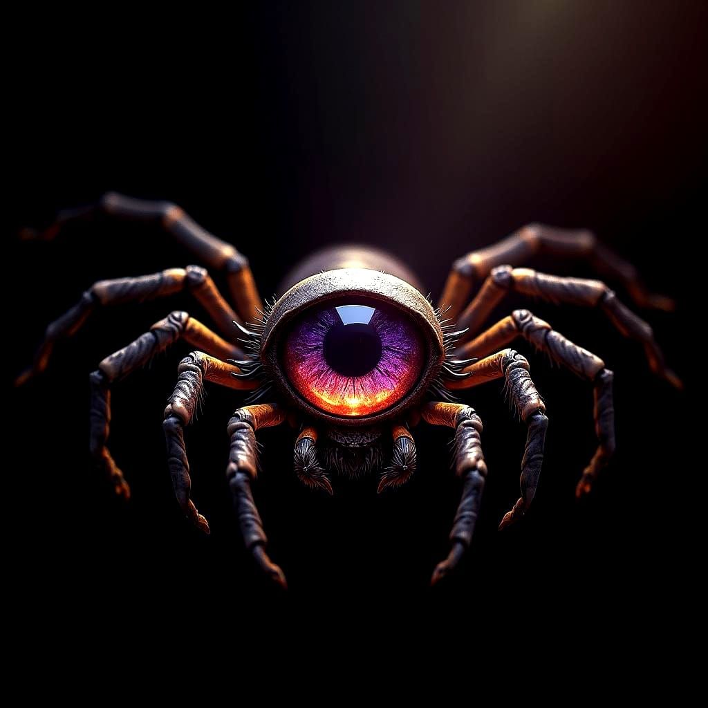 Eye with Spider Legs: Dark Fantasy Concept Art