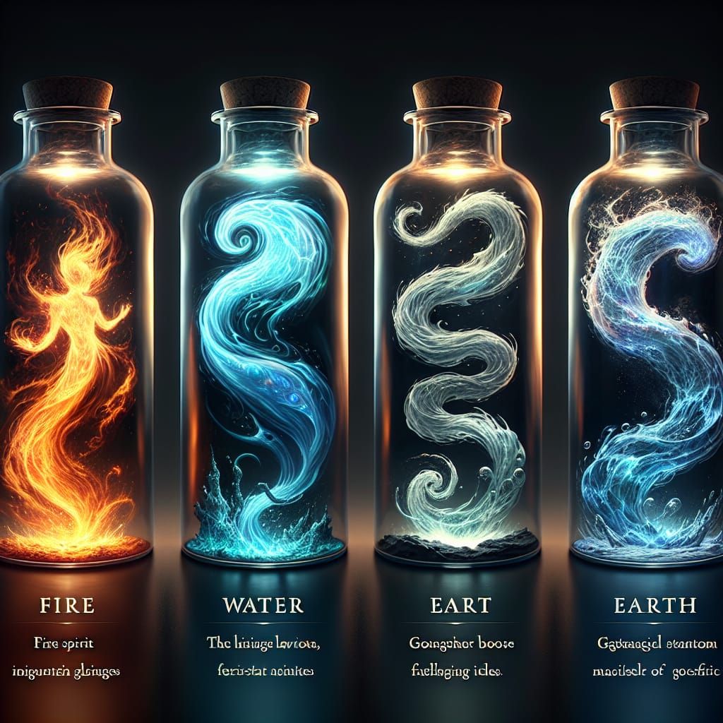 Spectral Entities in Glass Bottles: Fire, Water, Wind, and E...