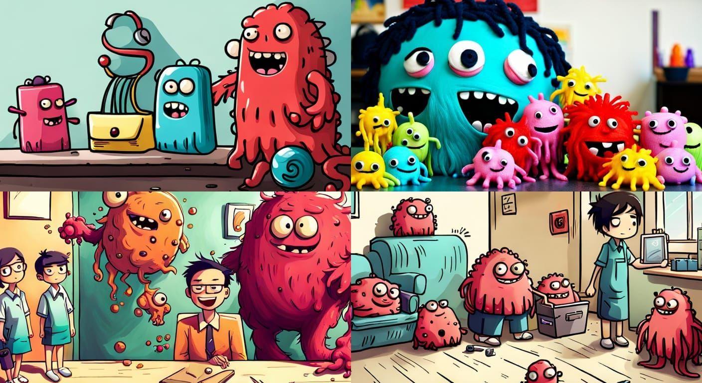 Cute Spaghetti Monster's First Day of School