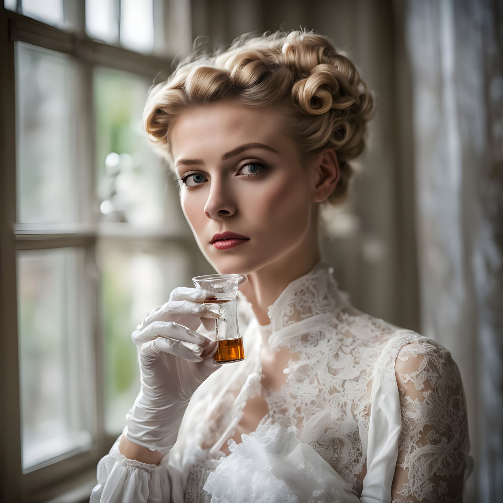Edwardian Siren in Dark Victorian Laboratory