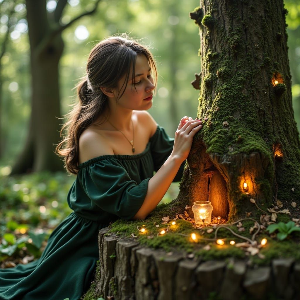 Fairy in a Whimsical Treehouse Sanctuary