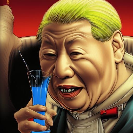 Xi Jinping in Comic Book Art Style