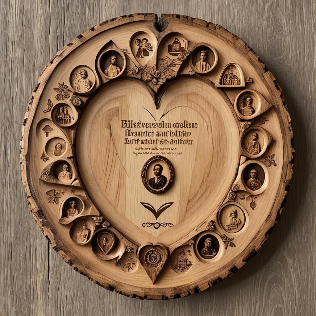 Engraved Heart Plaque with Photo