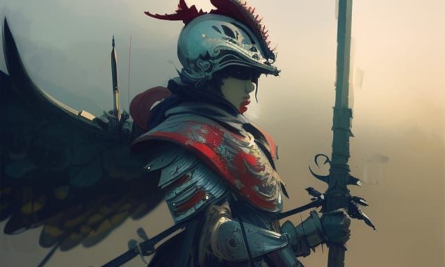 Cinnamonpunk Crow Ronin in Ornate Armor