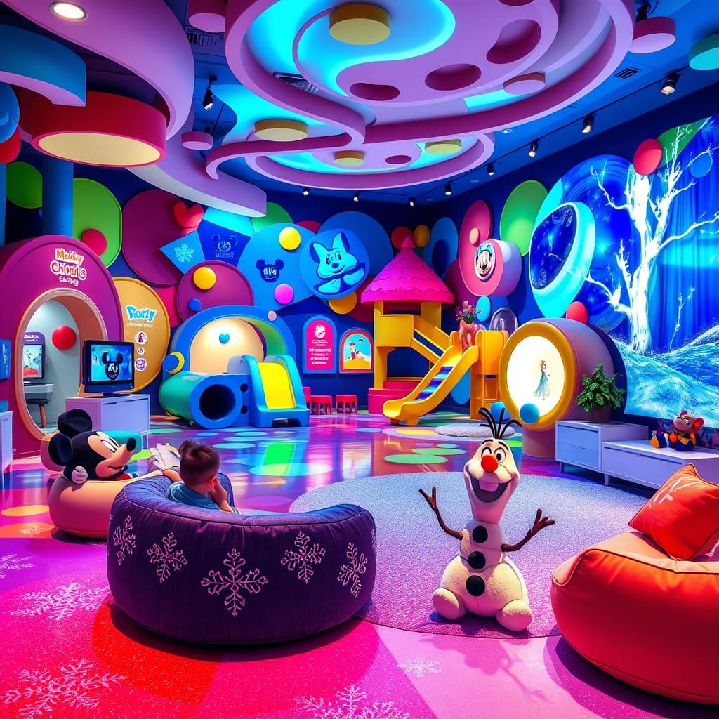 Disney-Inspired Daycare Center with Whimsical Play Areas and...