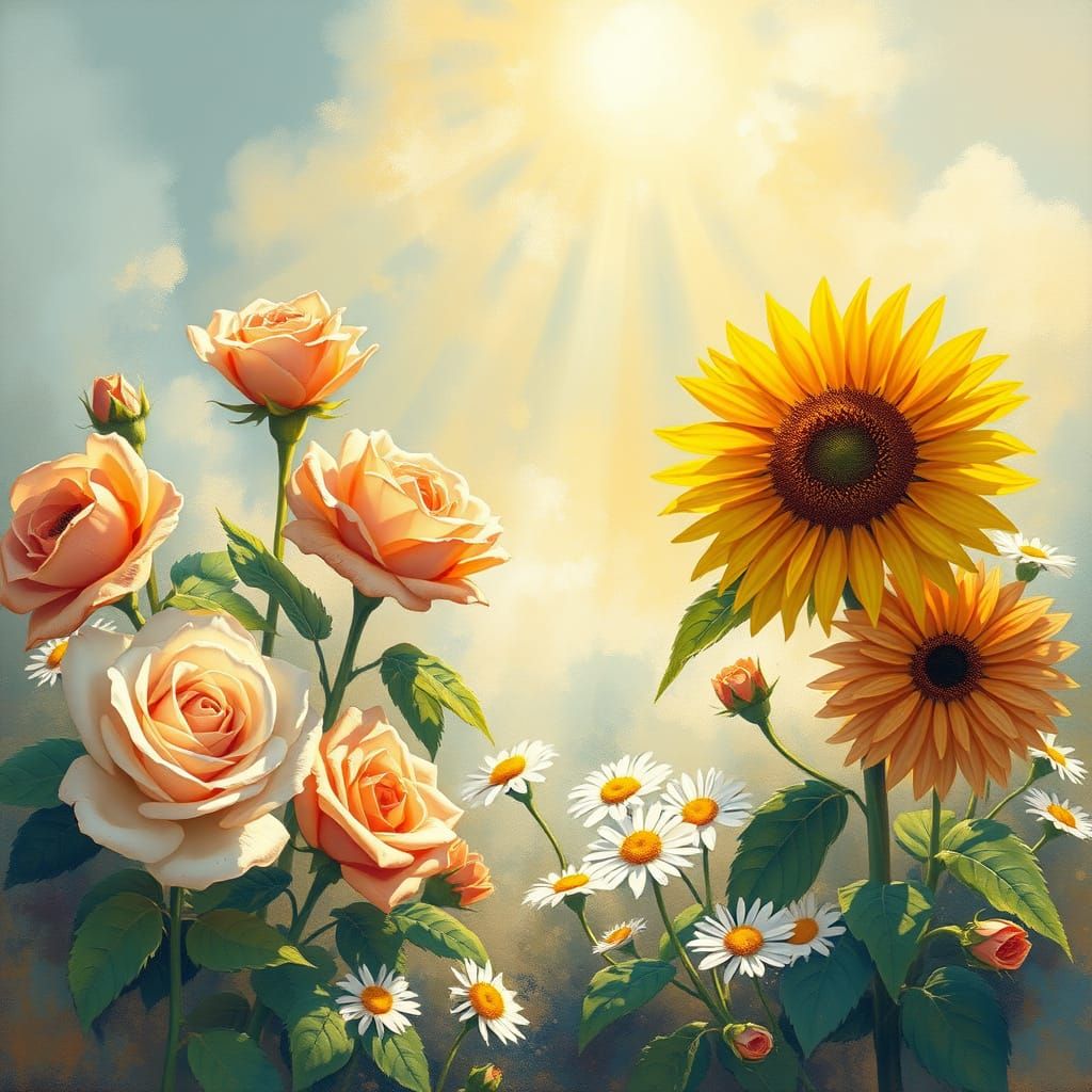 Floral Still Life in Impressionist Style