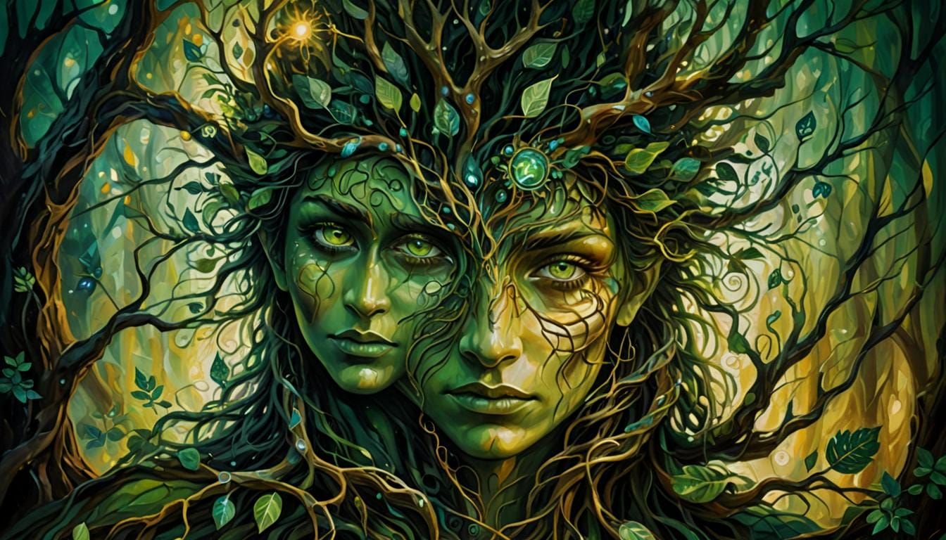 Forest Spirits: Fractal Expressionist Painting