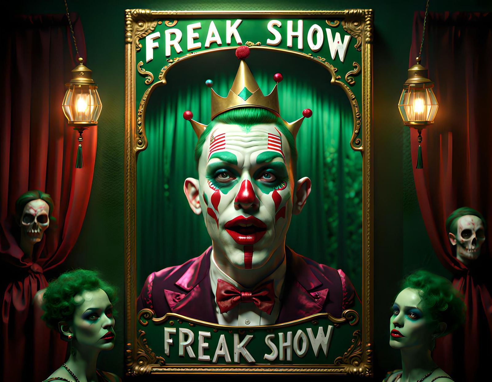 Intricate Freak Show Poster in Ultra-High Definition