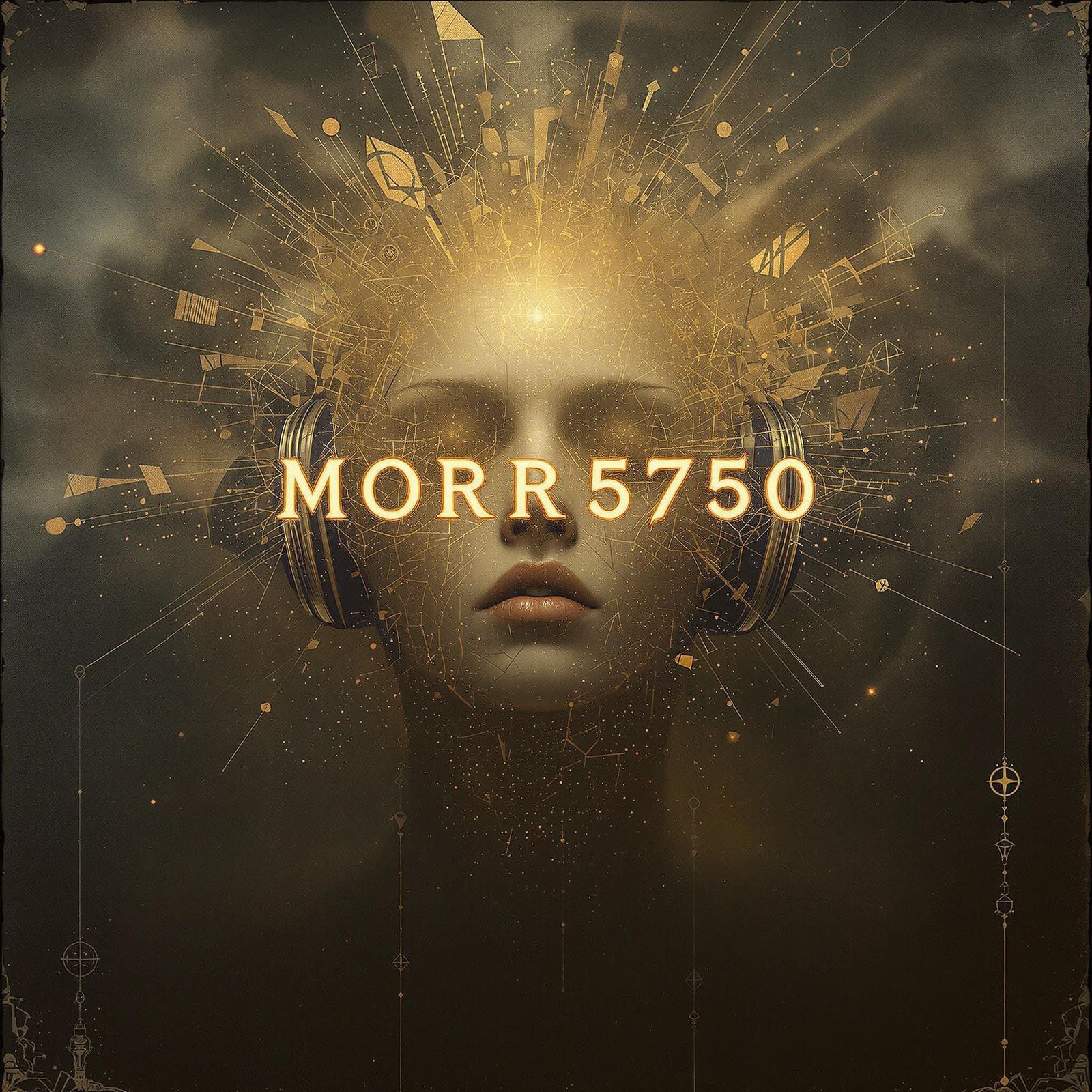 Humanoid Face in Baroque Abyss of Shifting Fog and Decay