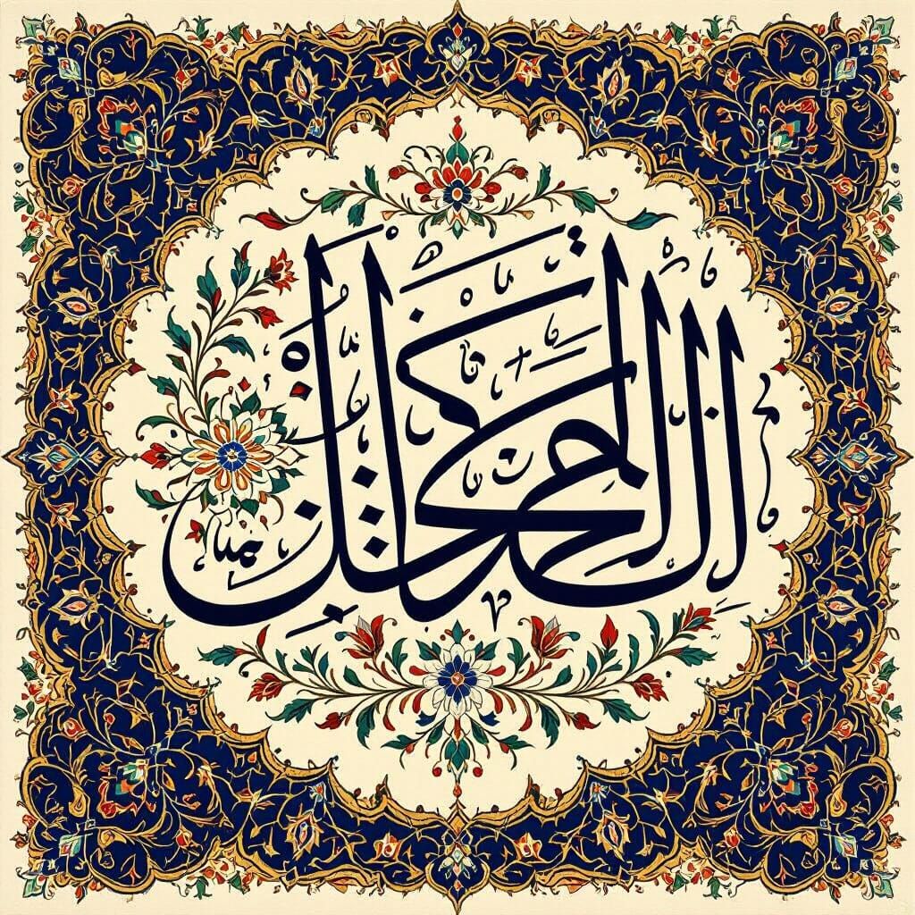 Persian Tughra Calligraphy for Omar Yazd Alhani