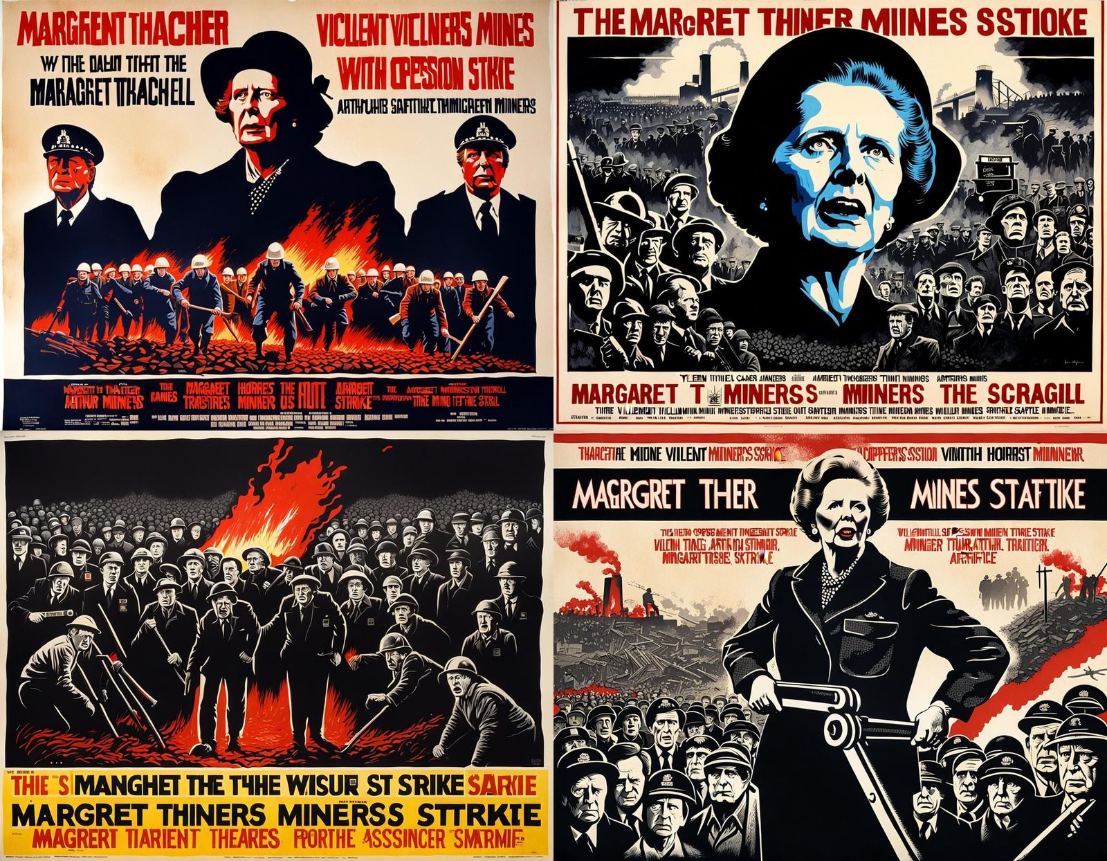 1980s Movie Poster: Miners Strike Horror