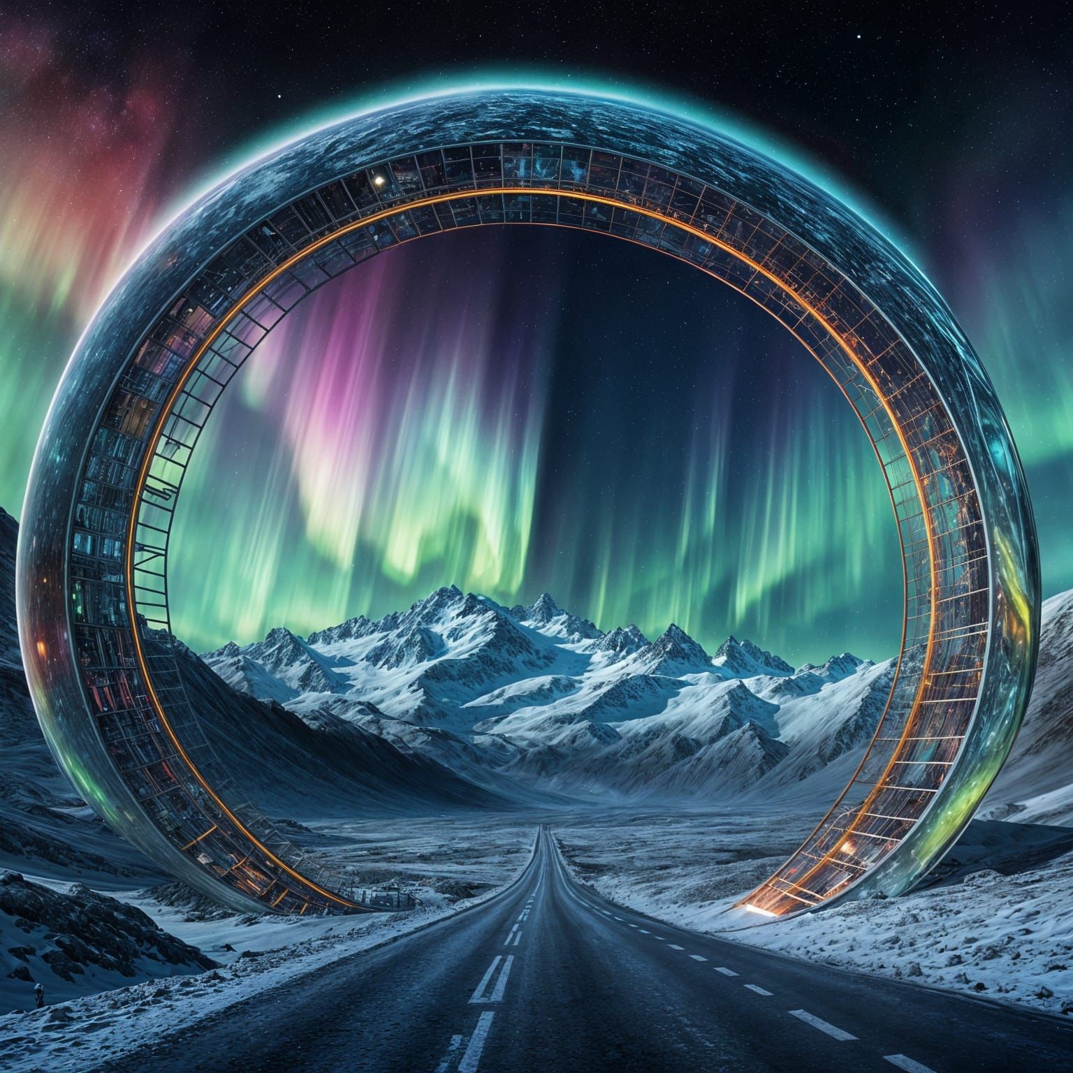 Astral Hyperphase Gate Mimics Aurora Borealis