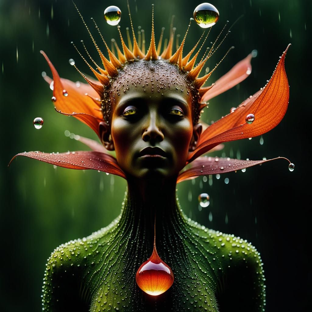 Magical Dew Drops in Surreal Light