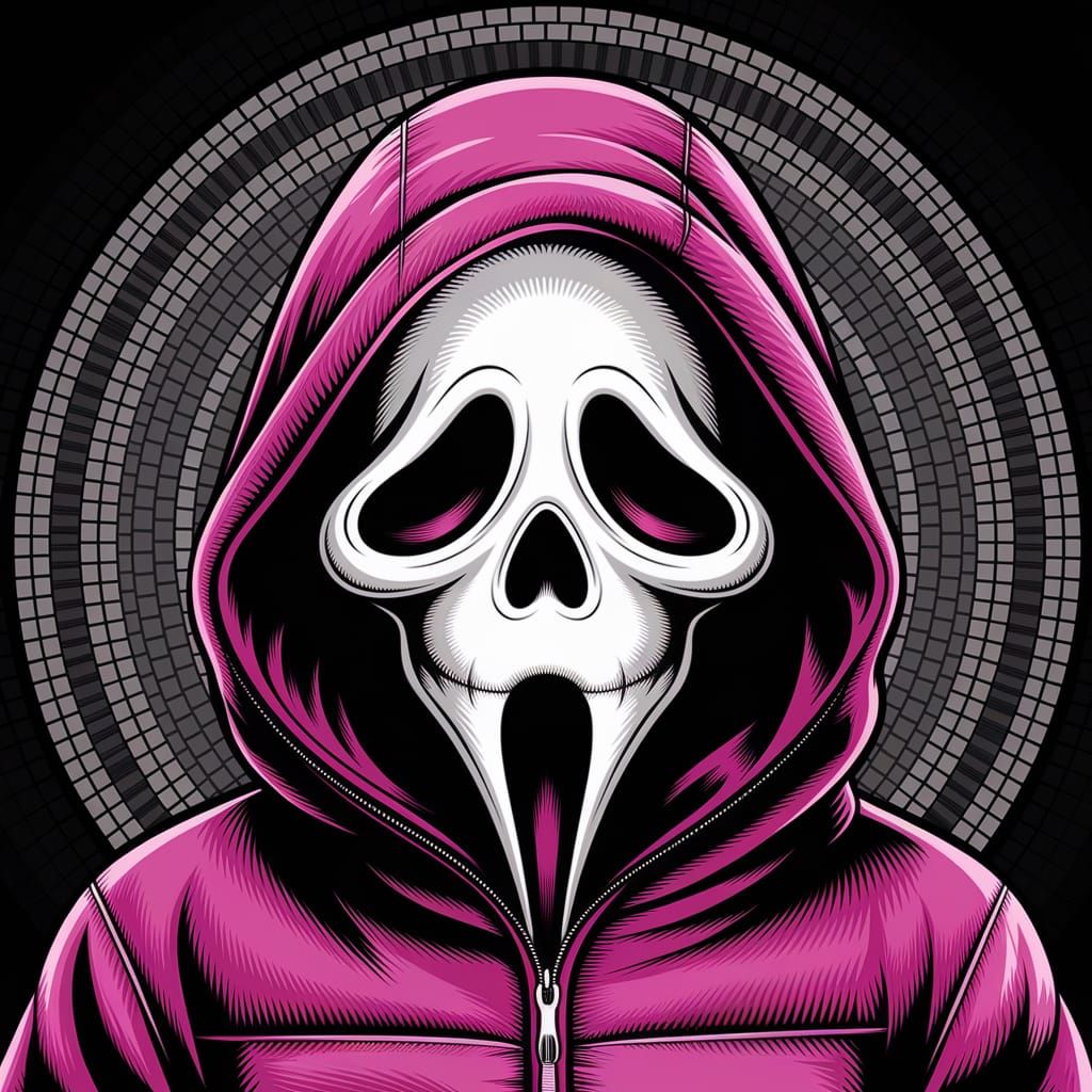 Ominous Mosaic of a Ghostly Magenta Winter