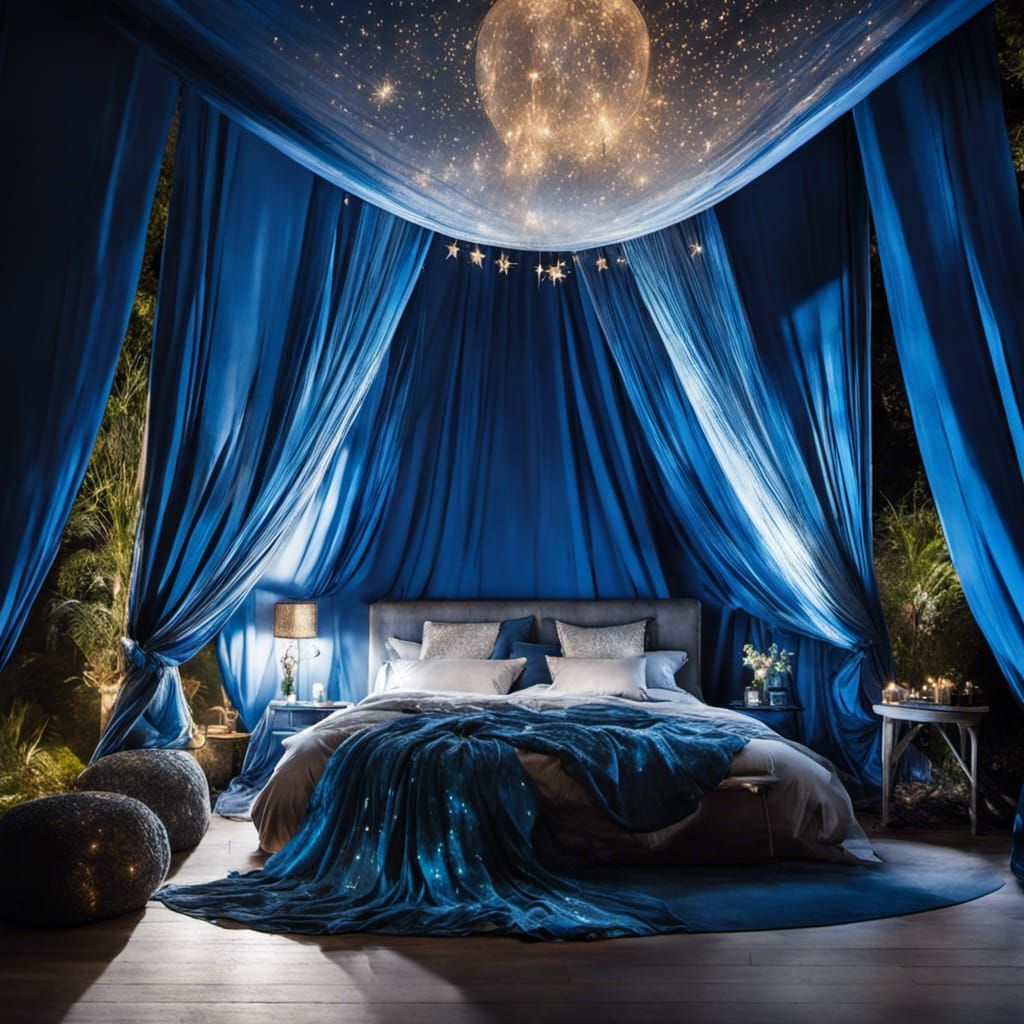 Dreamy Bedouin Bedroom Under Starry Sky